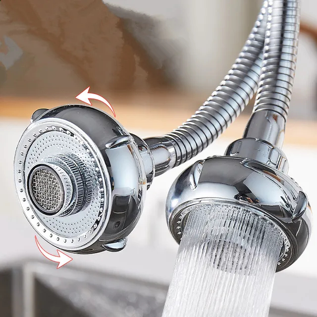 Rotatable Faucet Bubbler Nozzle Extension for Kitchen Faucet Aerator Shower Head Filter Bubbler Kitchen Accessories